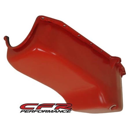 Cfr Performance Stock Capacity Oil Pan - Orange for 1958-79 Chevy Small Block 262-267-283-305-327-350-400 HZ-9005-PO